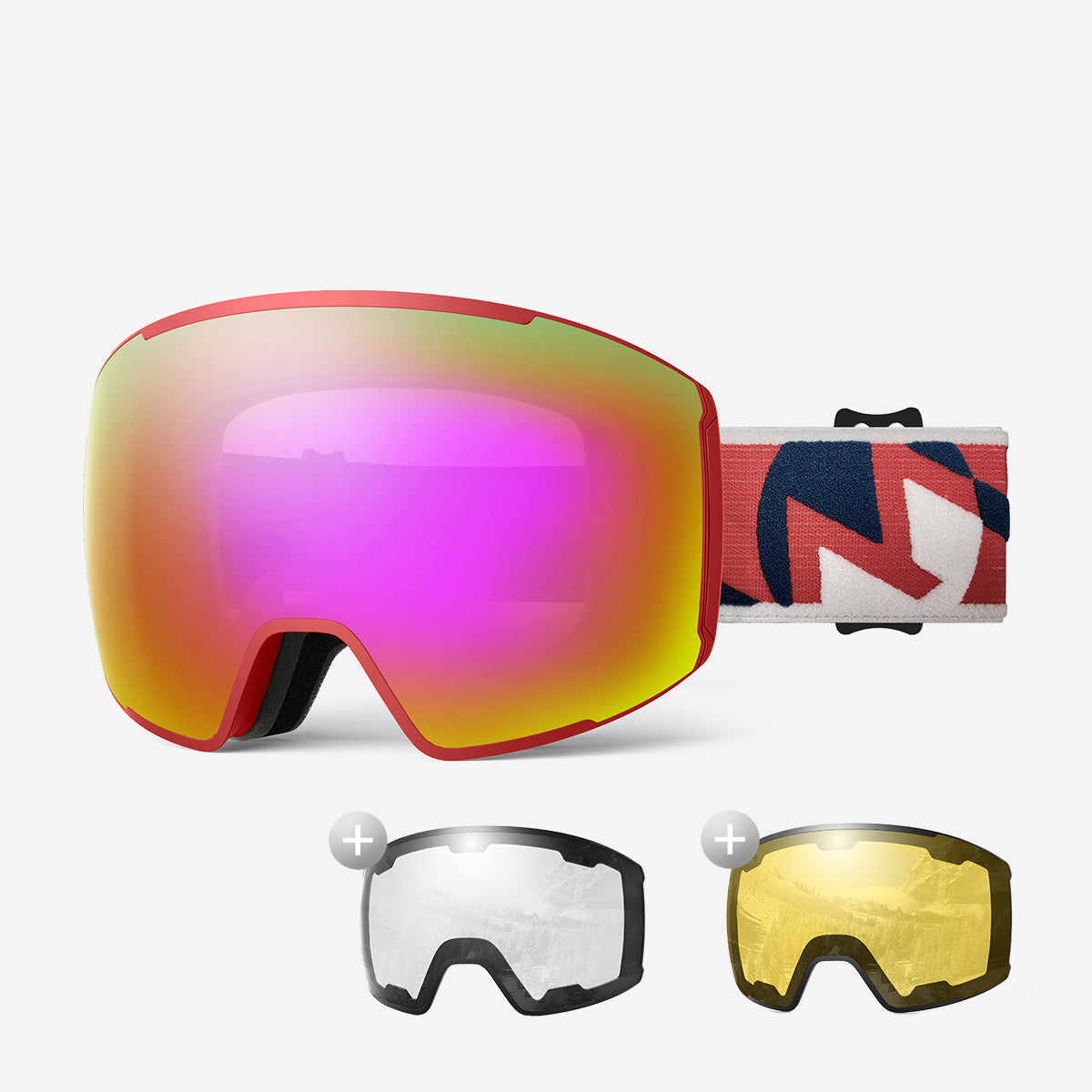 Ensemble lunettes de ski VISION + verres