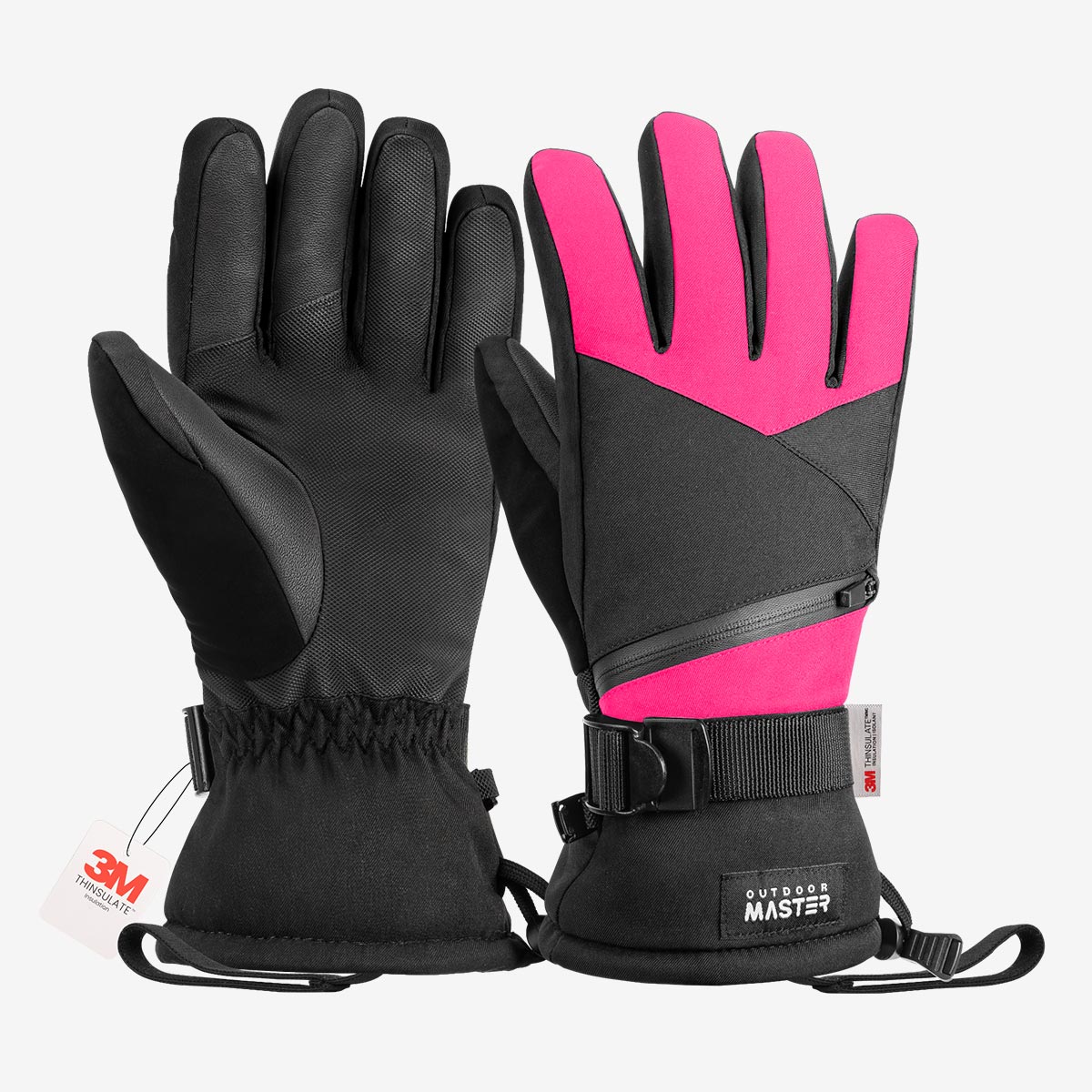 Gants de ski imperméables 3M Thinsulate pour hommes et femmes