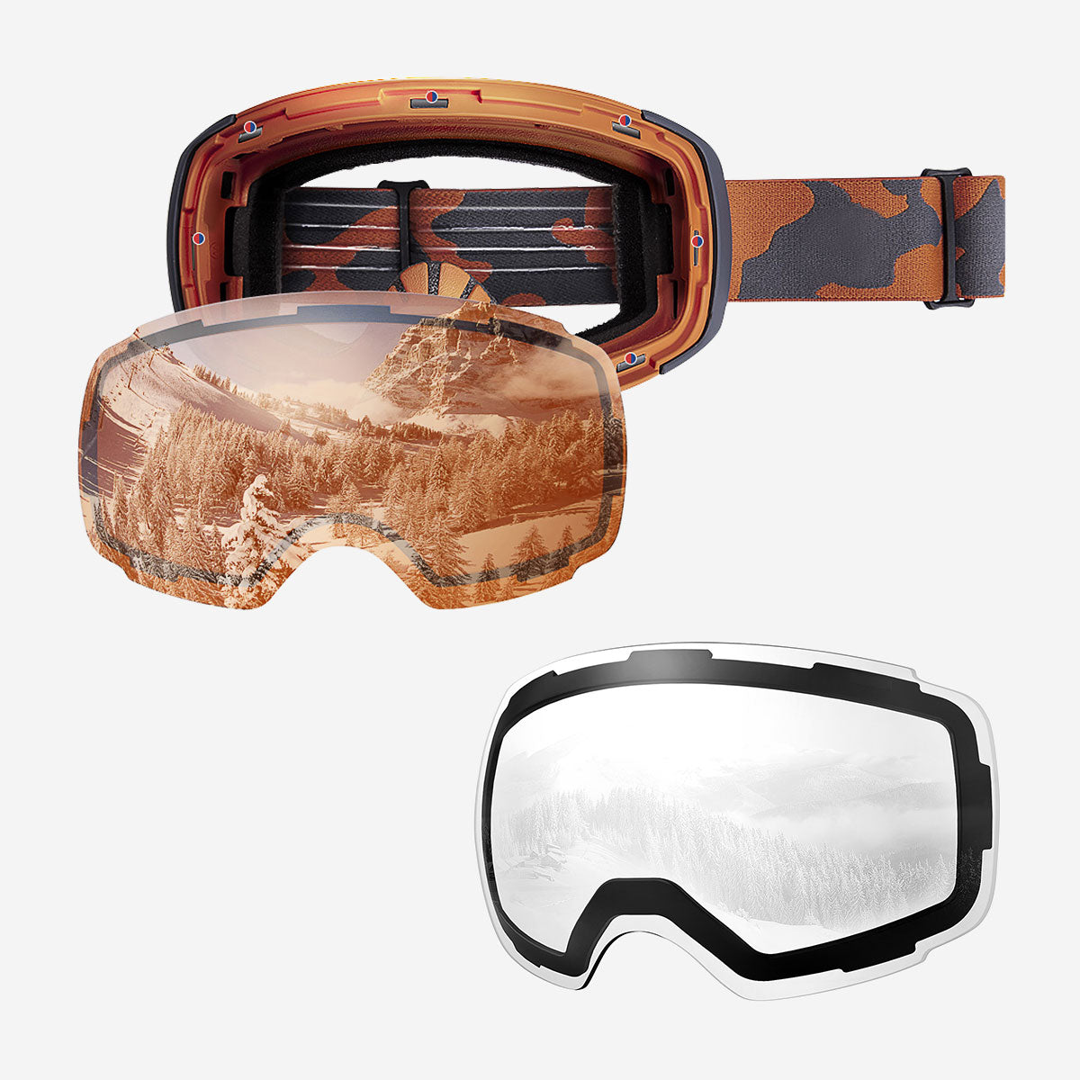 Pack lunettes de ski PRO + verres
