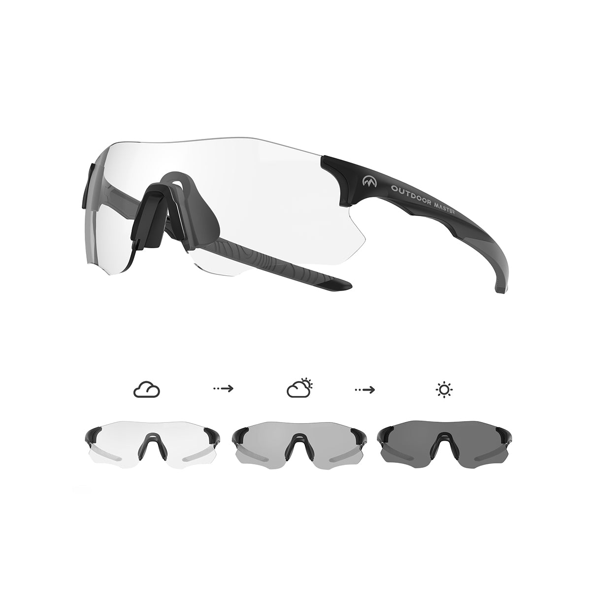 HAWKSHARP HD Lunettes de soleil de sport photochromiques