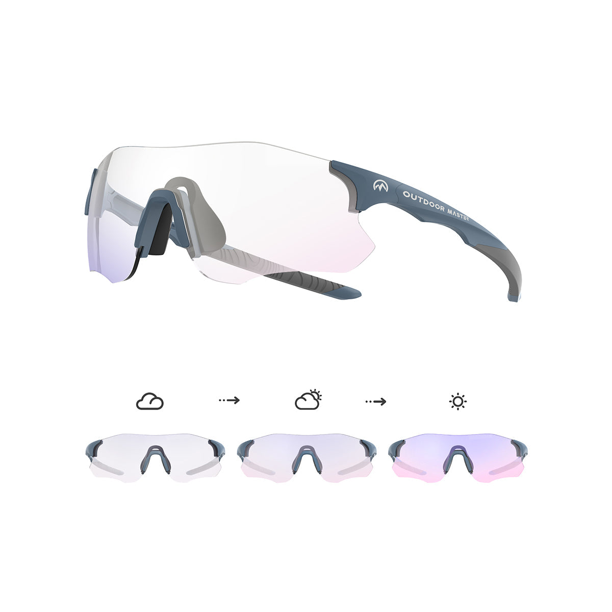 HAWKSHARP HD Lunettes de soleil de sport photochromiques