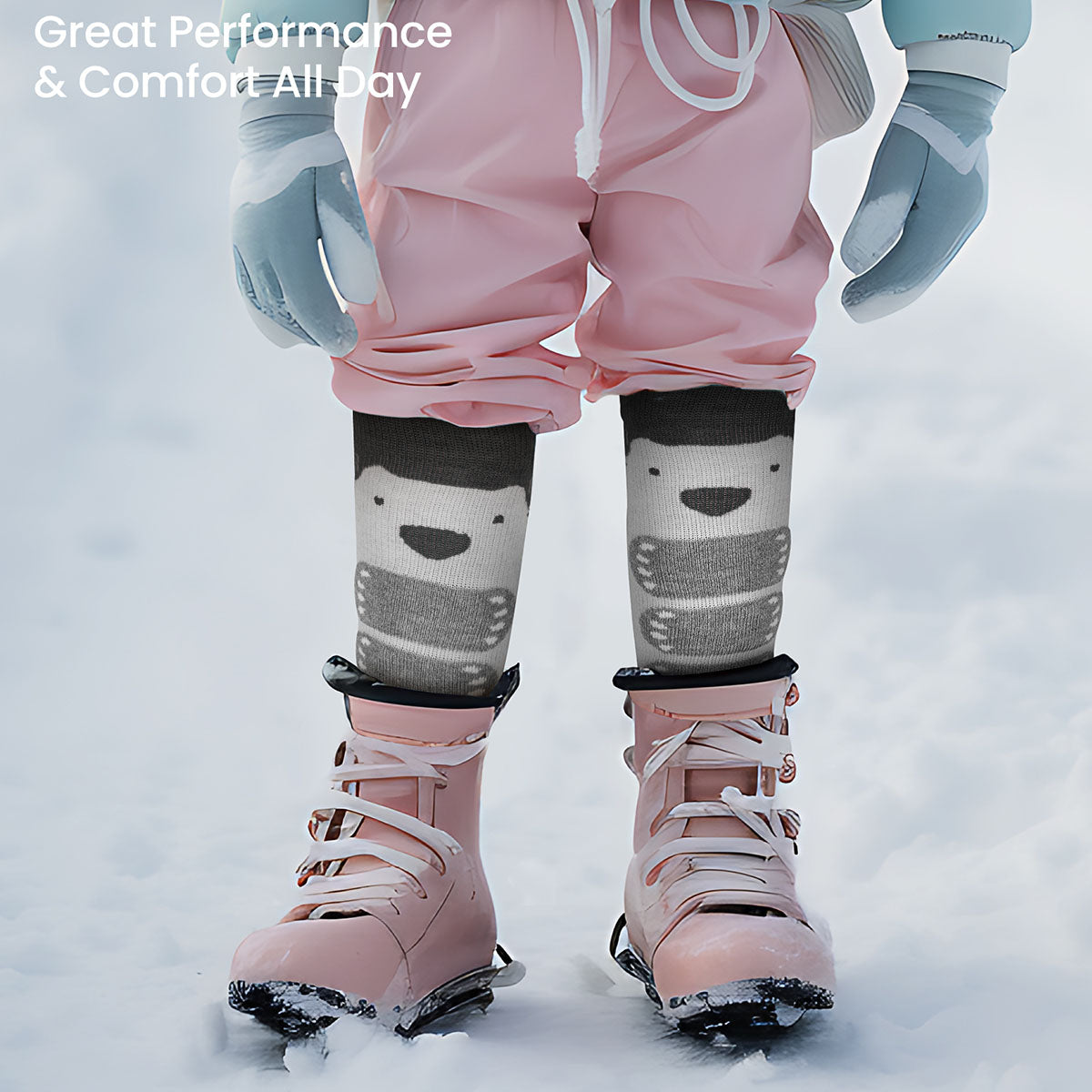 Chaussettes de Ski en Laine Mérinos pour Enfants