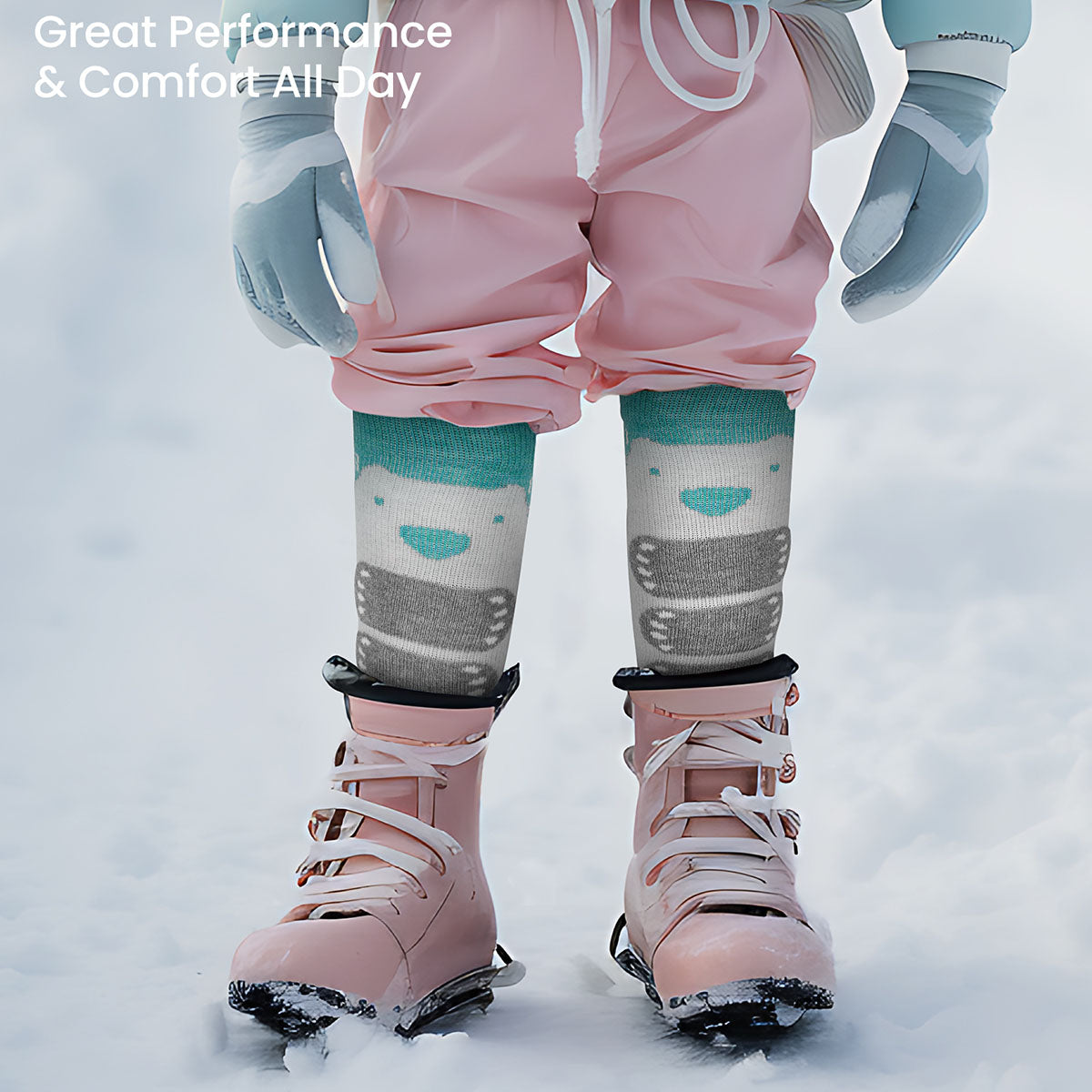 Chaussettes de Ski en Laine Mérinos pour Enfants