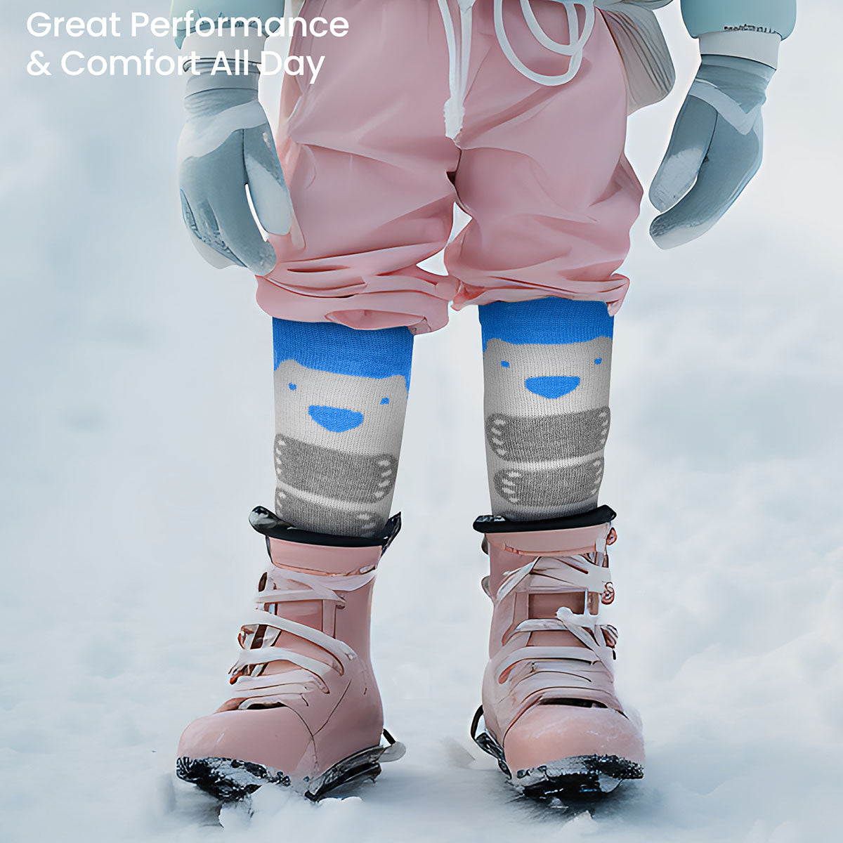 Chaussettes de Ski en Laine Mérinos pour Enfants