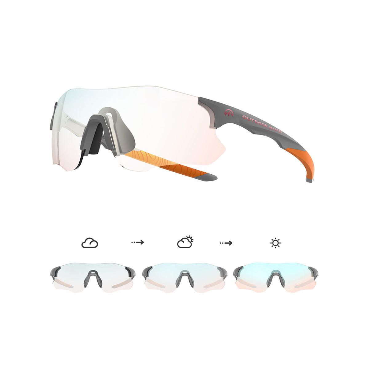 HAWKSHARP HD Lunettes de soleil de sport photochromiques