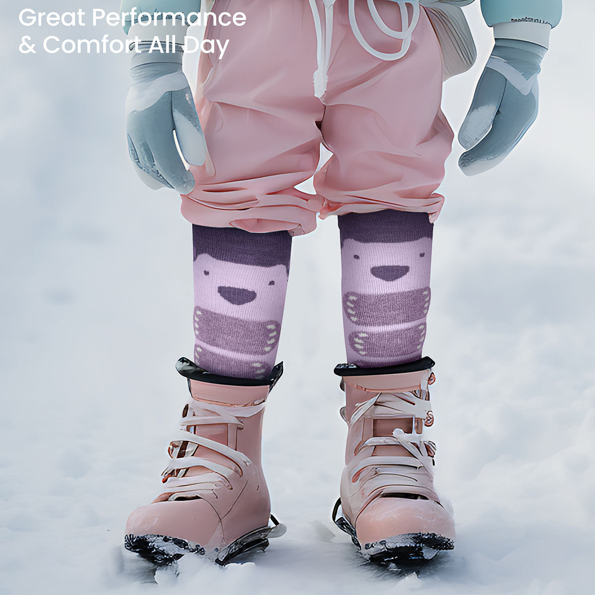 Chaussettes de Ski en Laine Mérinos pour Enfants