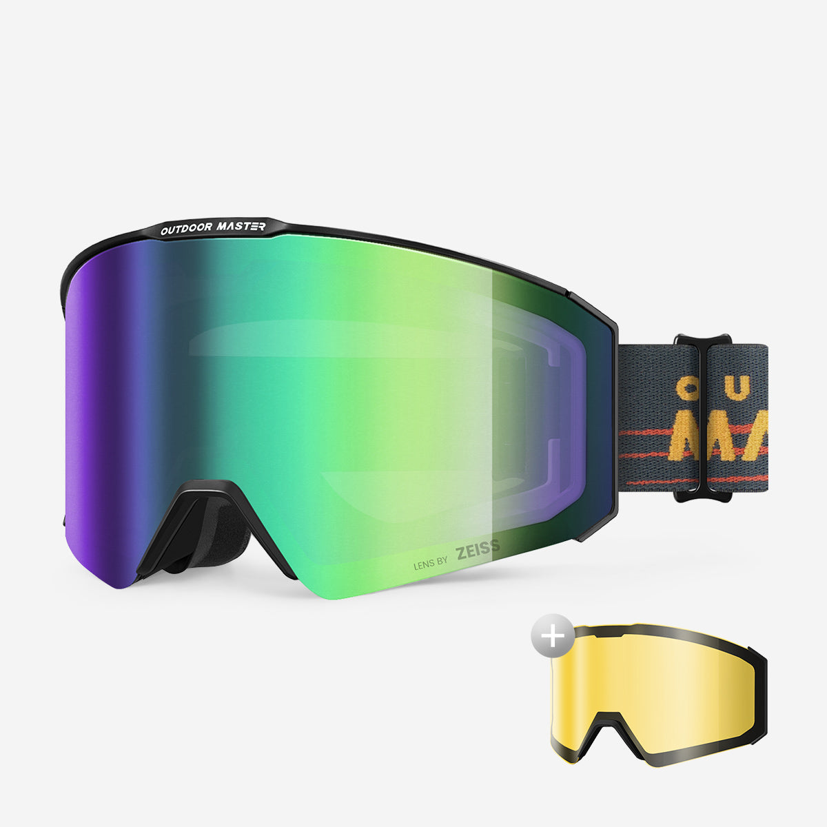 Masque de ski FALCON coupe asiatique verre cylindrique ZEISS