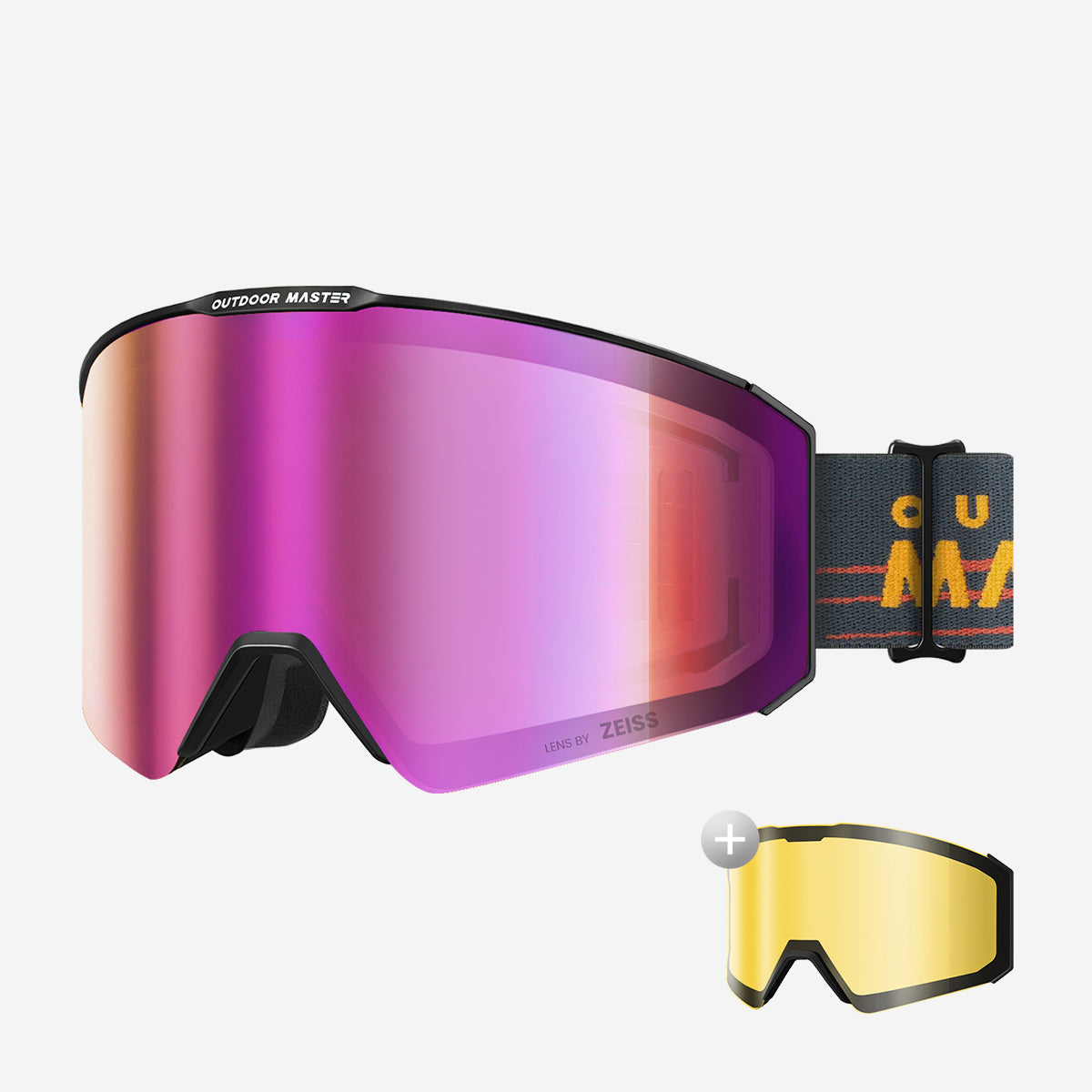 Masque de ski FALCON coupe asiatique verre cylindrique ZEISS