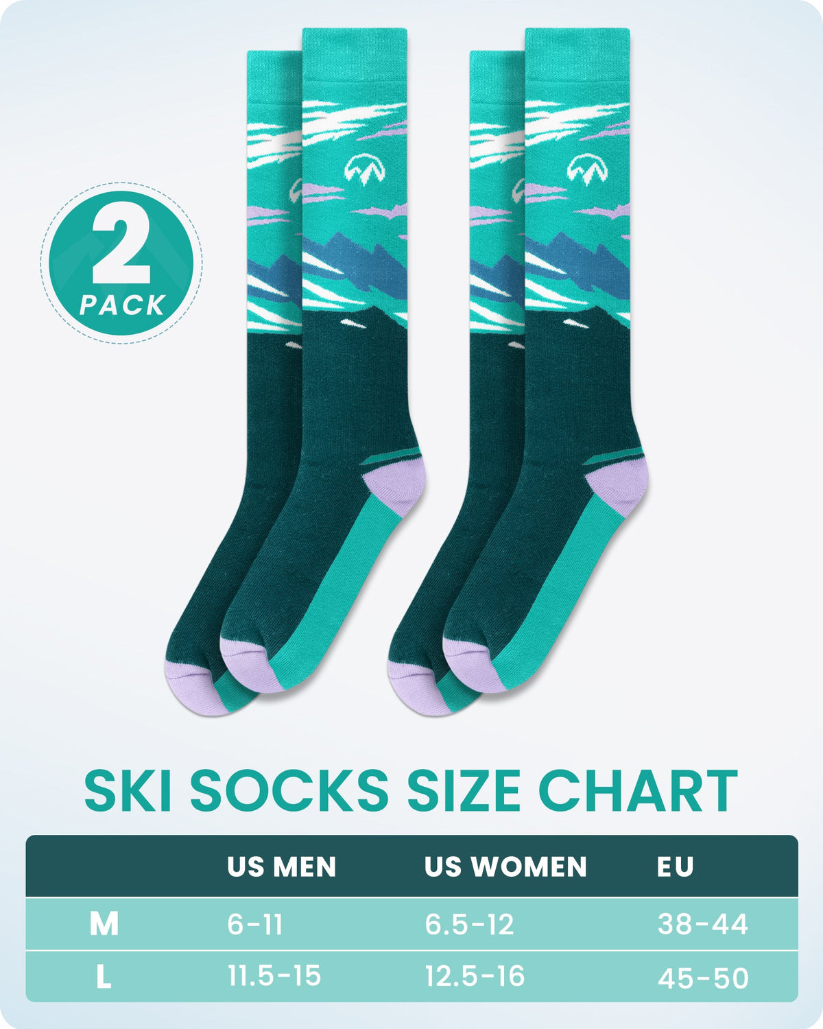 Chaussettes de Ski en Coton pour Femmes