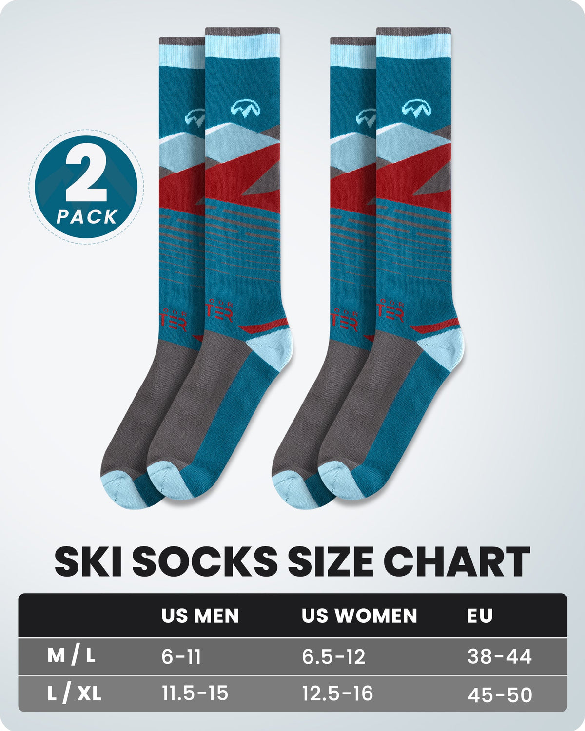 Chaussettes de Ski en Coton pour Hommes