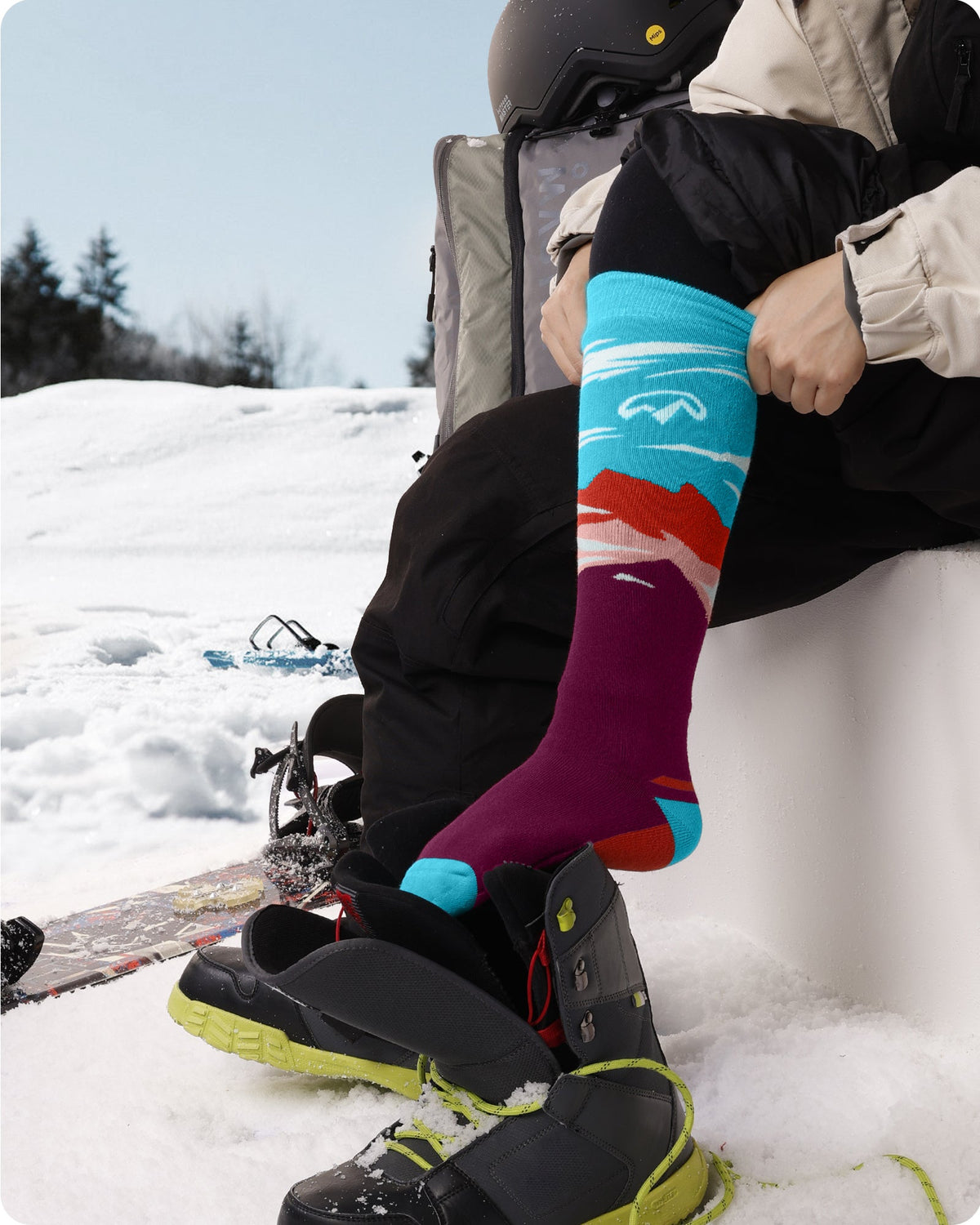 Chaussettes de Ski en Coton pour Femmes