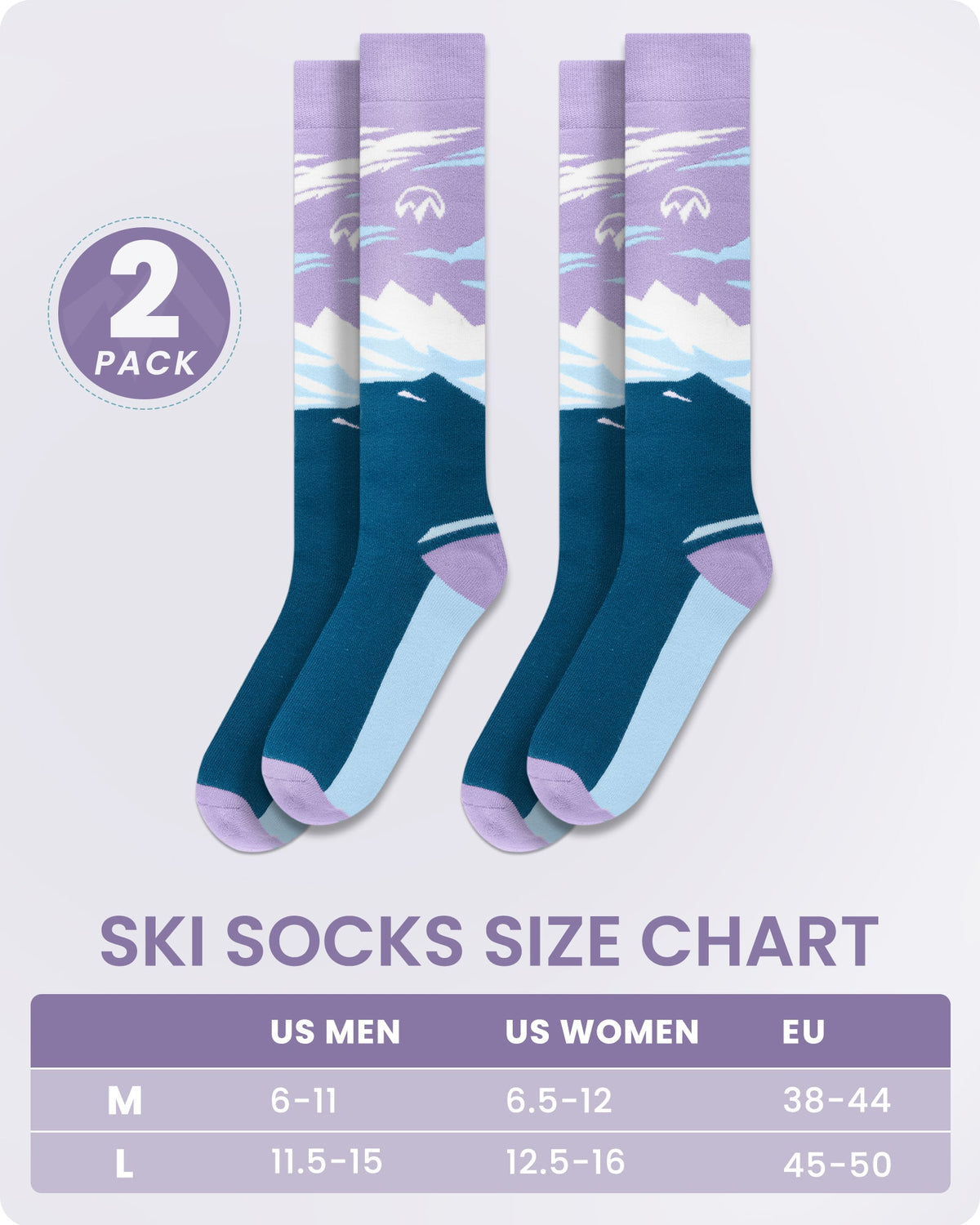 Chaussettes de Ski en Coton pour Femmes