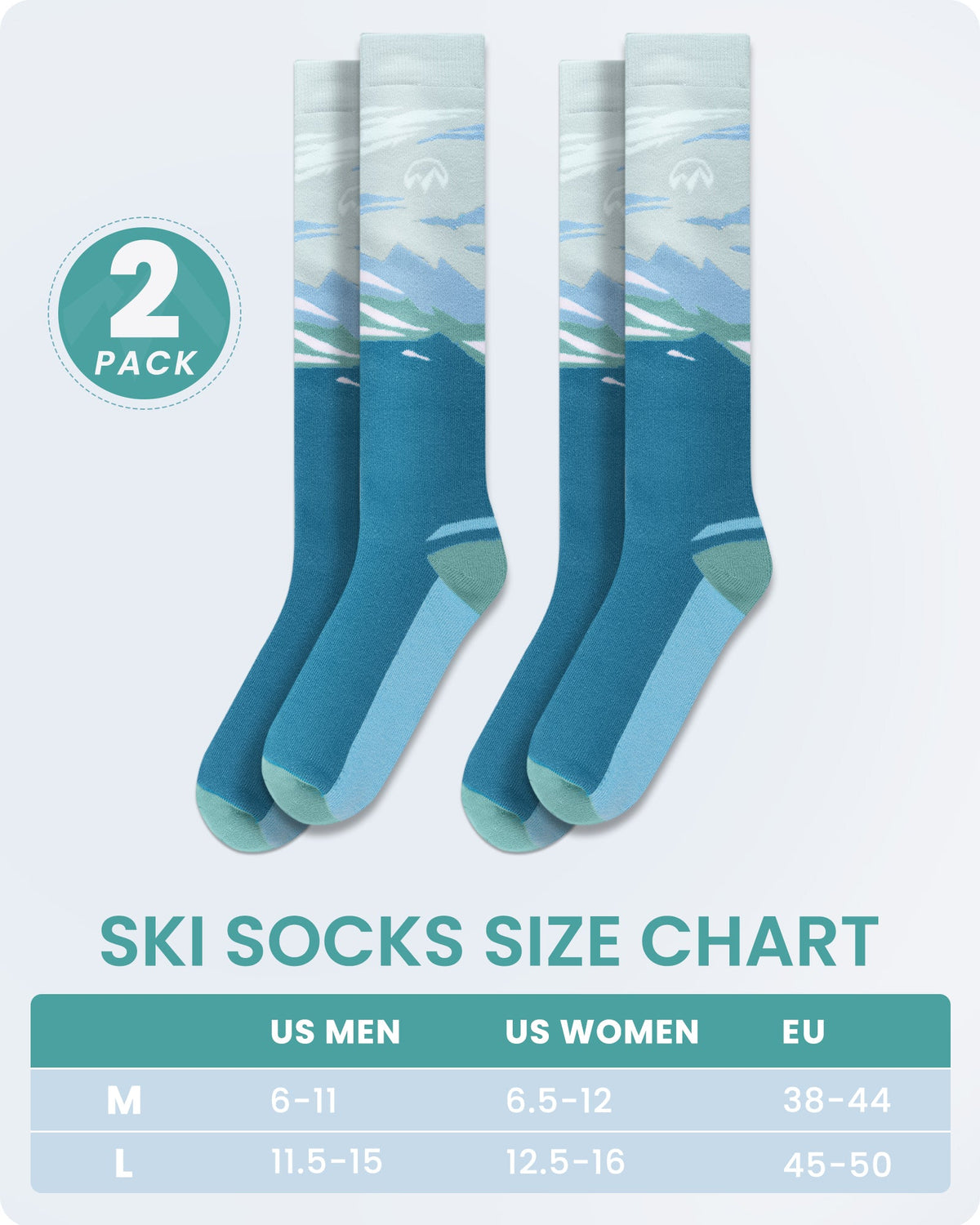 Chaussettes de Ski en Coton pour Femmes