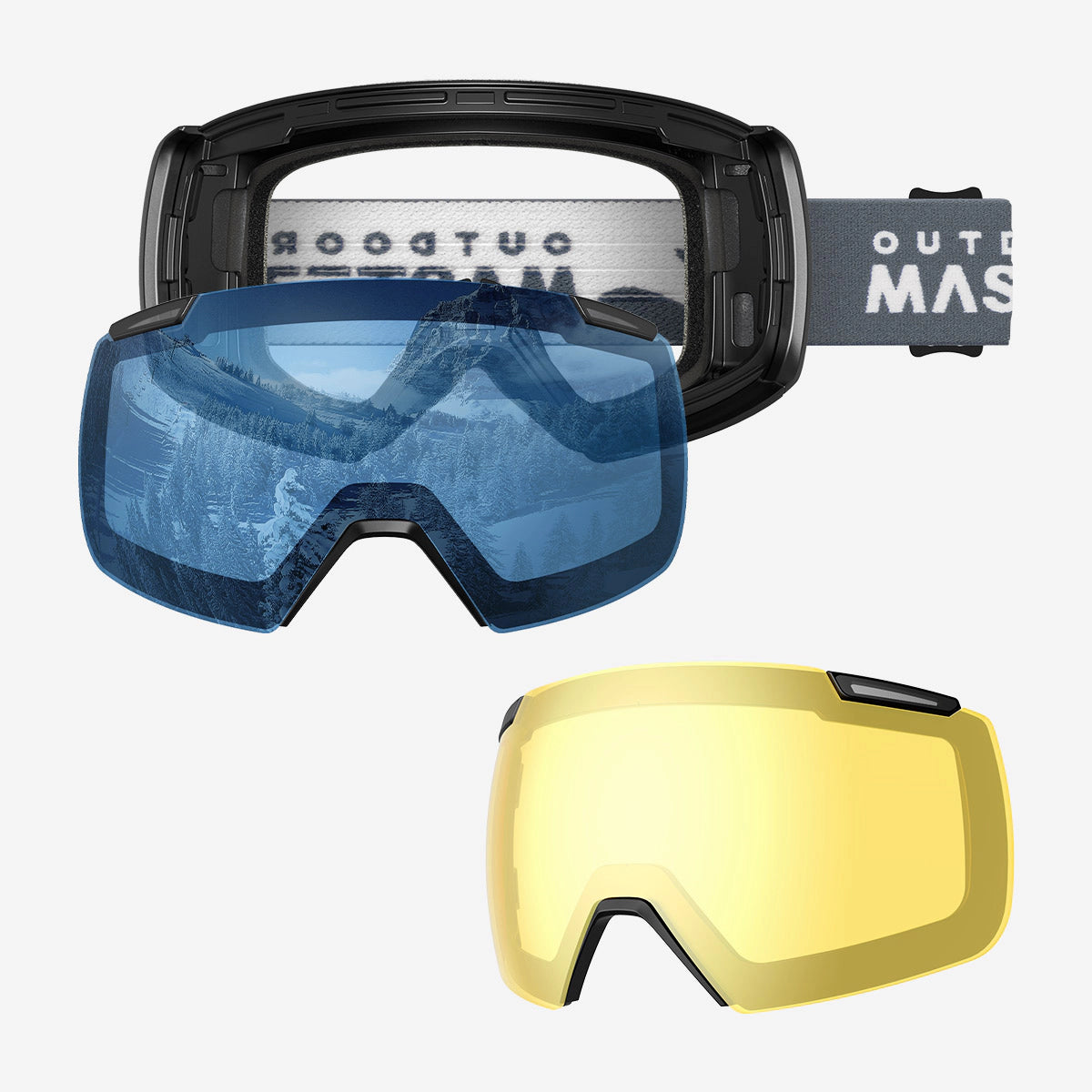 Masque de ski HERON + verre jaune