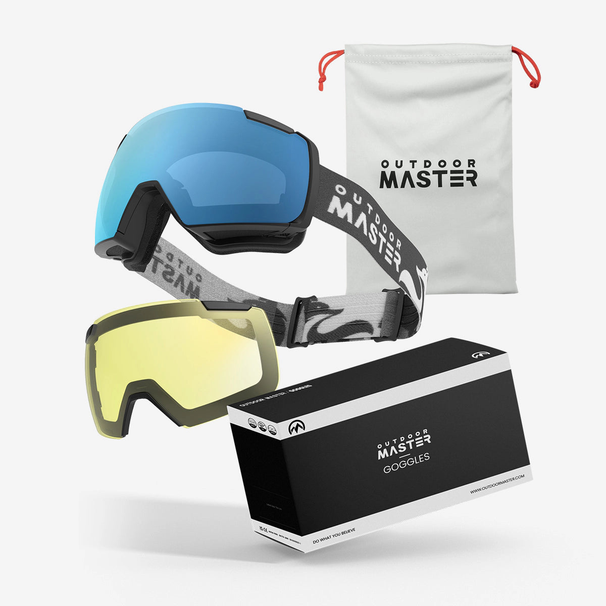 Masque de ski HERON + verre jaune