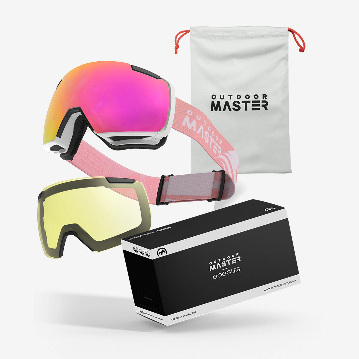 Masque de ski HERON + verre jaune