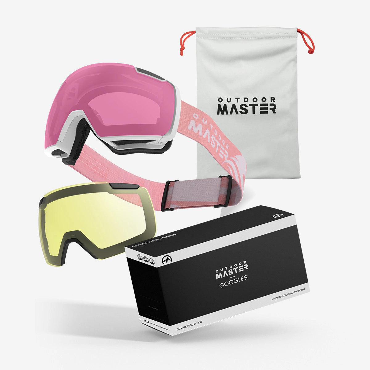 Masque de ski HERON + verre jaune