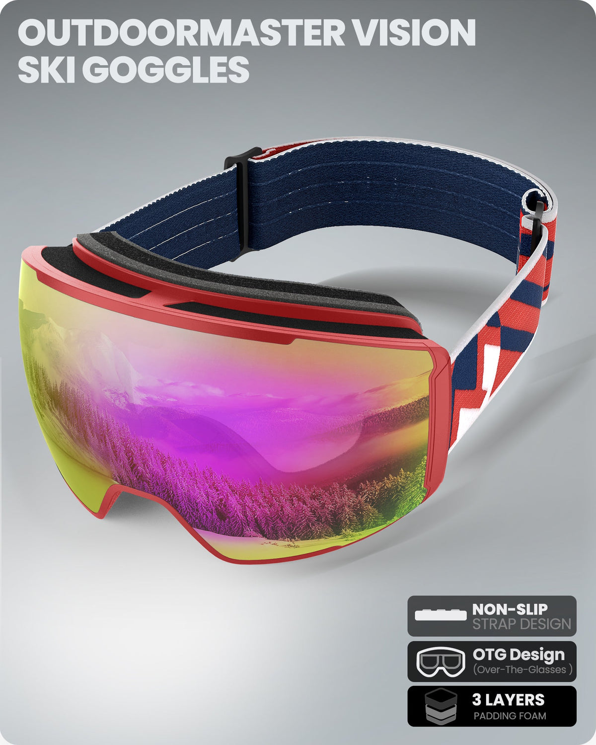 Ensemble lunettes de ski VISION + verres