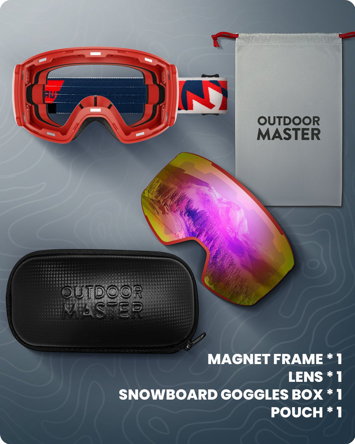 Ensemble lunettes de ski VISION + verres