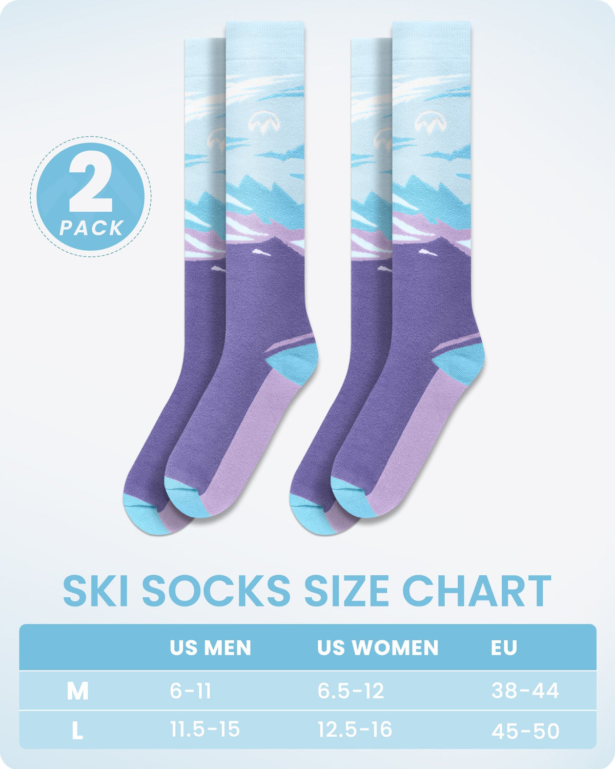 Chaussettes de Ski en Coton pour Femmes