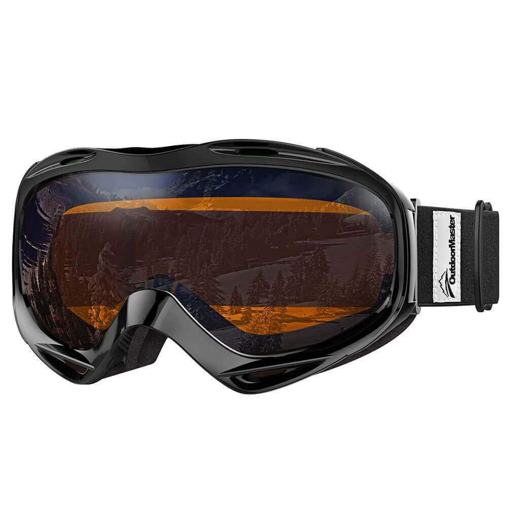 SKI GOGGLES OTG - 100% UV400 Protection - for Men, Women & Youth OutdoorMasterShop Black Frame VLT 24% 