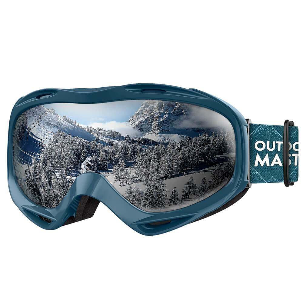 SKI GOGGLES OTG - 100% UV400 Protection - for Men, Women & Youth OutdoorMasterShop Mountain Frame VLT 10.6% 